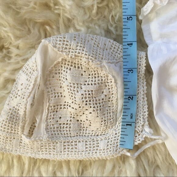 Antique Handmade Lace Christening Cap OS - Picture 11 of 11